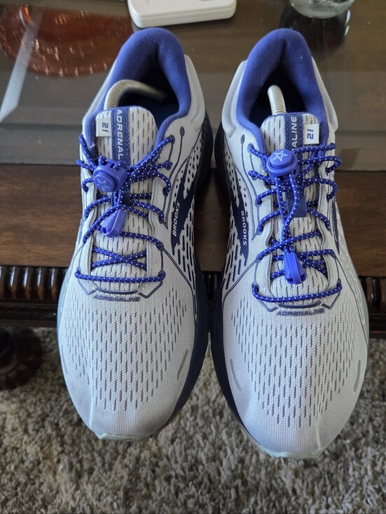 Brooks Adrenaline 21 GTS Running Shoes in Light Lavender and Royal Blue main image 6